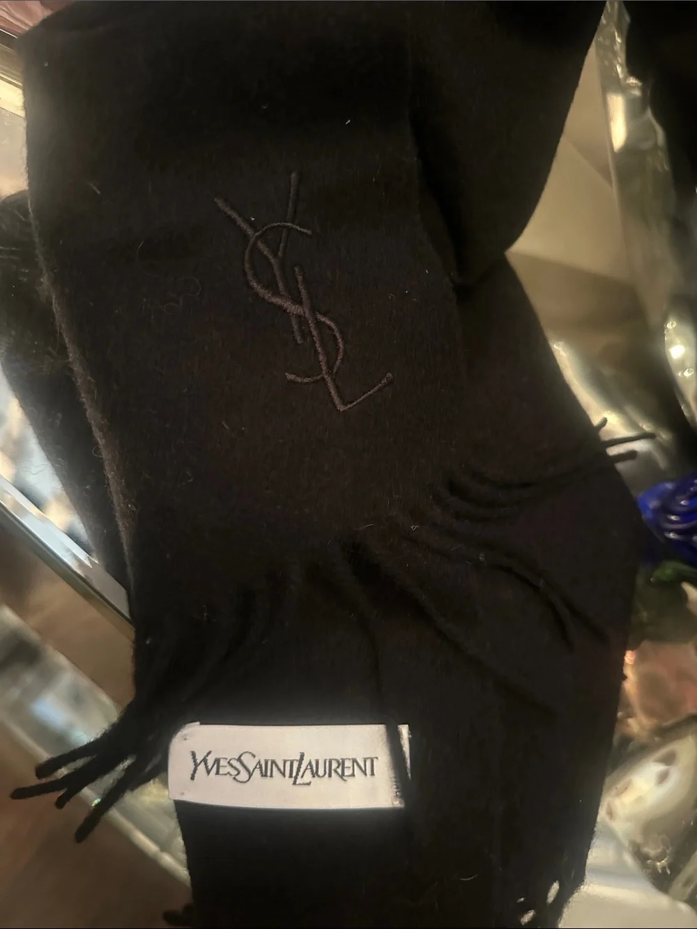 SAINT LAURENT YSL WOOL SCARF UNISEX